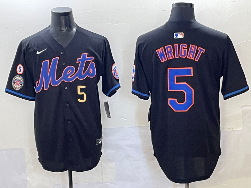 Men 2025 New York Mets #5 Wright blue MLB Nike jersey style 2
